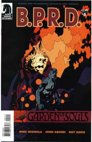 B.P.R.D.: Garden of Souls 5 published by Dark Horse with cover art by Mike Mignola