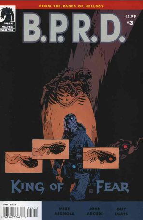 B.P.R.D.: King of Fear 3 published by Dark Horse with cover art by Mike Mignola