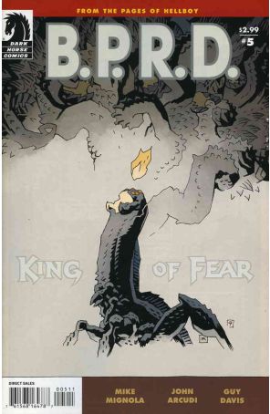 B.P.R.D.: King of Fear 5 published by Dark Horse with cover art by Mike Mignola