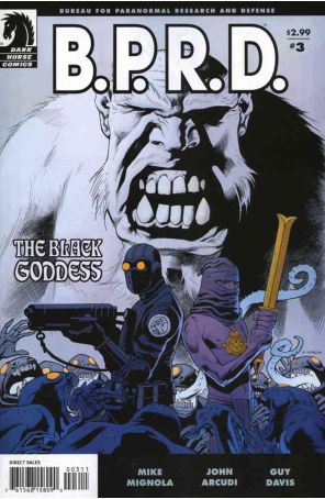 B.P.R.D.: The Black Goddess 3 published by Dark Horse with cover art by Kevin Nowlan