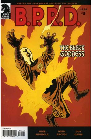 B.P.R.D.: The Black Goddess 5 published by Dark Horse with cover art by Kevin Nowlan