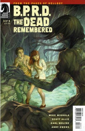 B.P.R.D.: The Dead Remembered 3 published by Dark Horse with cover art by Jo Chen