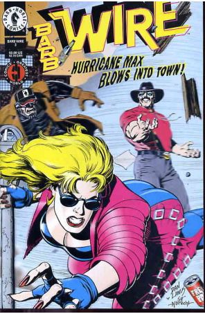 Barb Wire 3 published by Dark Horse with cover art by Dan Lawlis