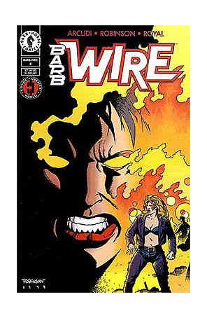 Barb Wire 8 published by Dark Horse with cover art by Andrew Robinson