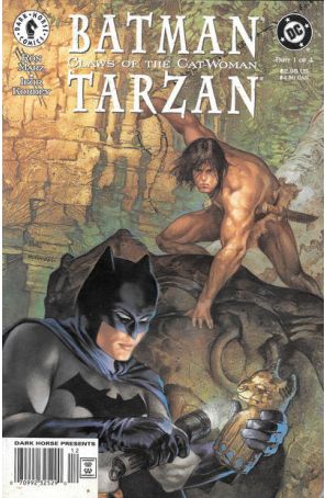 Batman/Tarzan: Claws Of The Cat-Woman 1 (Newsstand) published by Dark Horse with cover art by Dave Dorman