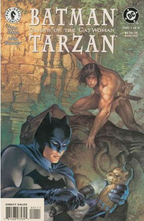 Batman/Tarzan: Claws Of The Cat-Woman 1 published by Dark Horse with cover art by Dave Dorman