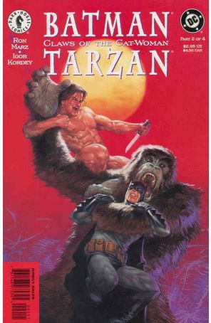 Batman/Tarzan: Claws Of The Cat-Woman 2 published by Dark Horse with cover art by Dave Dorman