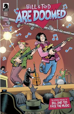Bill And Ted are Doomed 1B published by Dark Horse with cover art by Roger Langridge