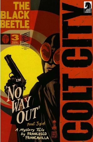 The Black Beetle 3 published by Dark Horse with cover art by Francesco Francavilla