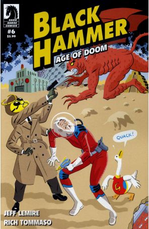 Black Hammer: Age of Doom 6 published by Dark Horse with cover art by Rich Tommaso