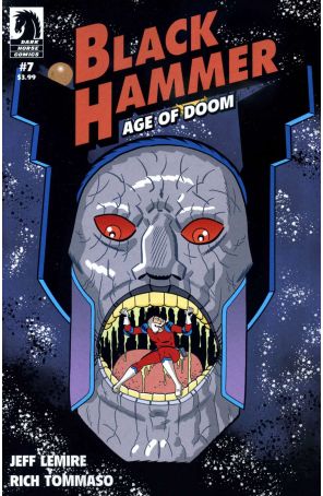 Black Hammer: Age of Doom 7 published by Dark Horse with cover art by Rich Tommaso