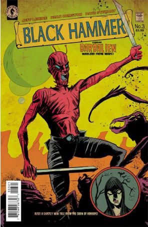 Black Hammer 3A published by Dark Horse with cover art by Jeff Lemire