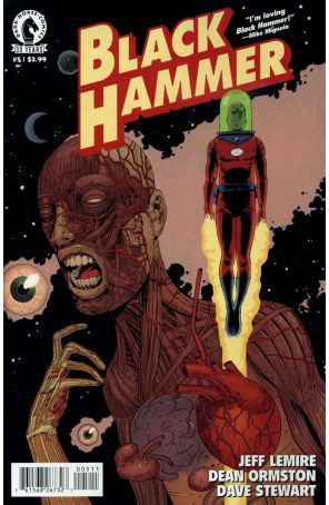 Black Hammer 5 published by Dark Horse with cover art by Dean Ormston