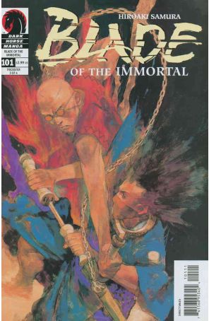 Blade of the Immortal 101 published by Dark Horse with cover art by Hiroaki Samura