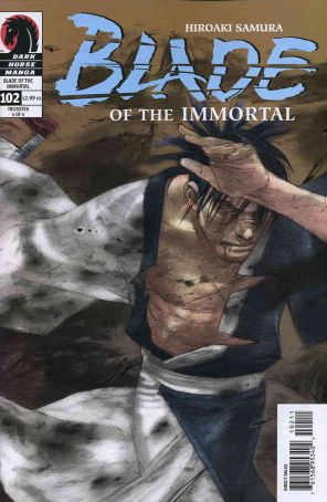Blade of the Immortal 102 published by Dark Horse with cover art by Hiroaki Samura