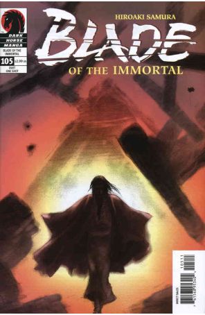 Blade of the Immortal 105 published by Dark Horse with cover art by Hiroaki Samura
