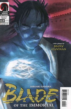 Blade of the Immortal 113 published by Dark Horse with cover art by Hiroaki Samura