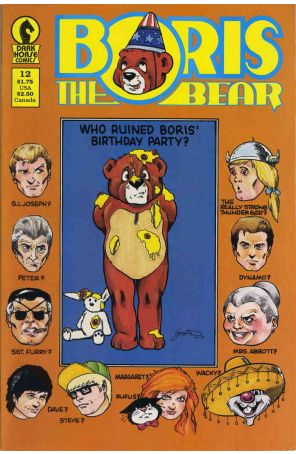 Boris the Bear 12 published by Dark Horse with cover art by James Dean Smith and Paul Gulacy