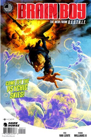 Brain Boy: The Men From G.E.S.T.A.L.T. 2 published by Dark Horse with cover art by Freddie E. Williams II