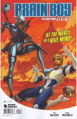 Brain Boy: The Men From G.E.S.T.A.L.T. 4 published by Dark Horse with cover art by Freddie E. Williams II