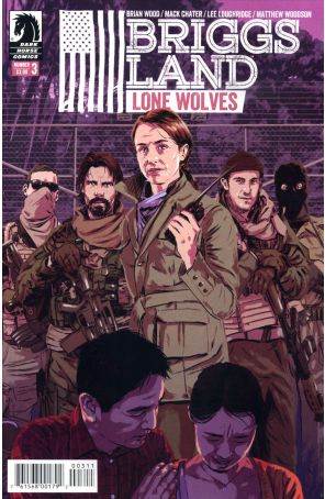 Briggs Land: Lone Wolves 3 published by Dark Horse with cover art by Matthew Woodson