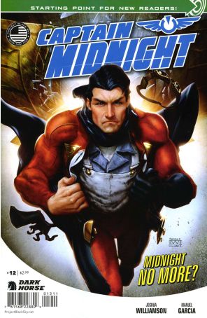 Captain Midnight (2nd Series) 12 published by Dark Horse with cover art by Freddie Williams