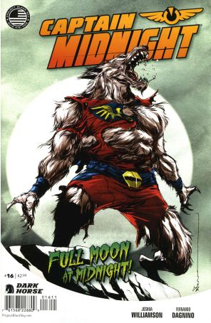 Captain Midnight (2nd Series) 16 published by Dark Horse with cover art by Javier Mena