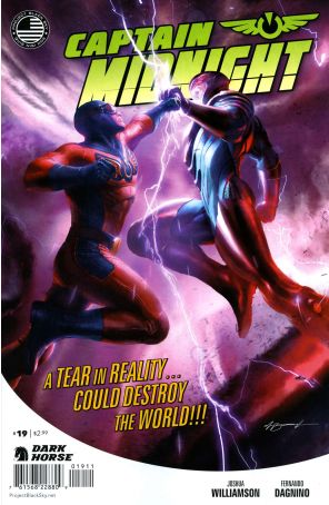 Captain Midnight (2nd Series) 19 published by Dark Horse with cover art by Michael Broussard