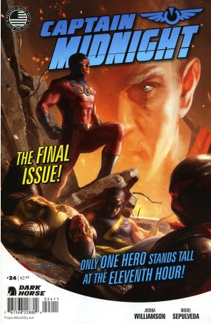 Captain Midnight (2nd Series) 24 published by Dark Horse with cover art by Michael Broussard