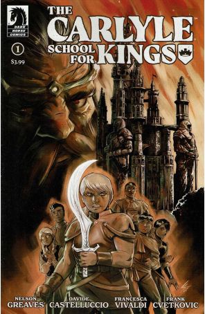 The Carlyle School for Kings 1 published by Dark Horse with cover art by Davide Castelluccio