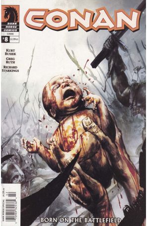 Conan (Dark Horse) 8 (Newsstand) published by Dark Horse with cover art by Greg Ruth