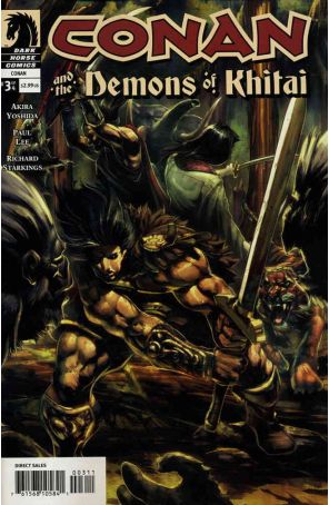Conan and the Demons of Khitai 3 published by Dark Horse with cover art by Patrick Lee