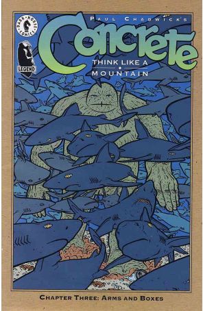 Concrete: Think Like a Mountain 3 published by Dark Horse with cover art by Geoffrey Darrow