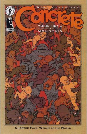 Concrete: Think Like a Mountain 4 published by Dark Horse with cover art by Geoffrey Darrow