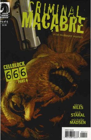Criminal Macabre: Cell Block 666 4 published by Dark Horse with cover art by Tim Bradstreet