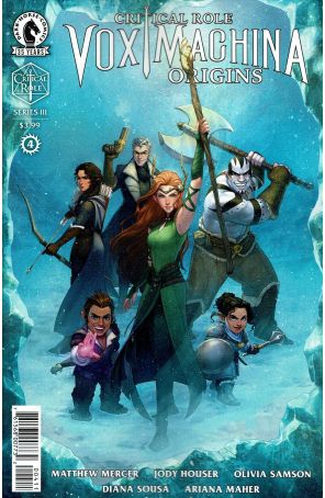 Critical Role: Vox Machina Origins III 4 published by Dark Horse with cover art by Marina Romero Arias