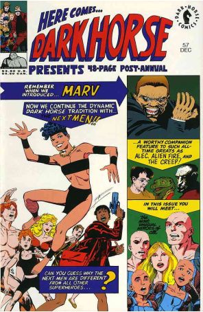 Dark Horse Presents 57 published by Dark Horse with cover art by John Byrne, Frank Miller, Eddie Campbell, Eric Vincent, and Dale Eaglesham