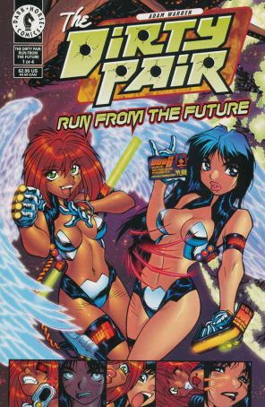 Dirty Pair: Run from the Future 1A published by Dark Horse with cover art by Adam Warren