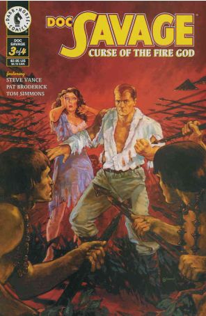 Doc Savage: Curse of the Fire God 3 published by Dark Horse with cover art by Gary Gianni