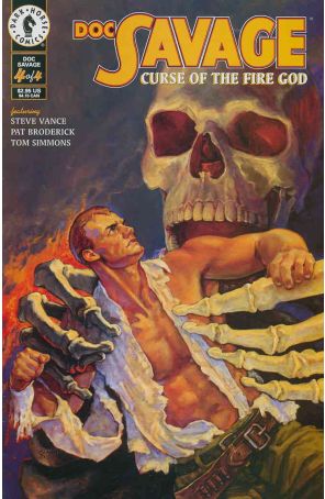 Doc Savage: Curse of the Fire God 4 published by Dark Horse with cover art by Gary Gianni