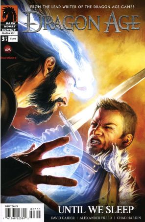 Dragon Age: Until We Sleep 3 published by Dark Horse with cover art by Michael Atiyeh