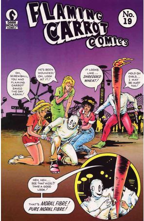 Flaming Carrot Comics 19 published by Dark Horse with cover art by Bob Burden