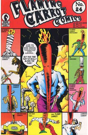 Flaming Carrot Comics 24 published by Dark Horse with cover art by Bob Burden