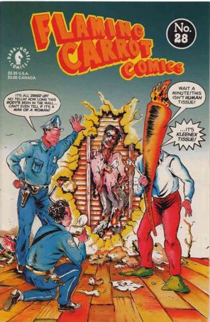 Flaming Carrot Comics 28 published by Dark Horse with cover art by Bob Burden