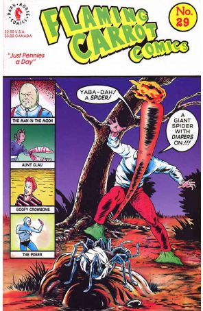 Flaming Carrot Comics 29 published by Dark Horse with cover art by Bob Burden
