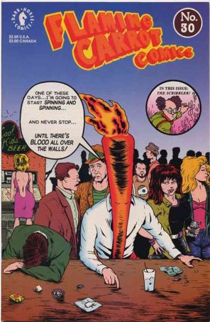 Flaming Carrot Comics 30A published by Dark Horse with cover art by Bob Burden
