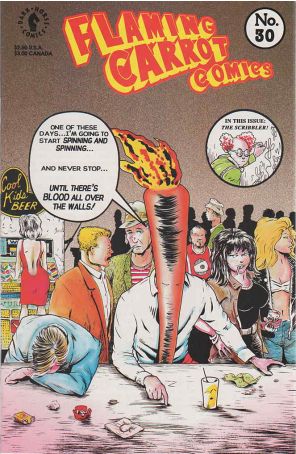 Flaming Carrot Comics 30 published by Dark Horse with cover art by Bob Burden