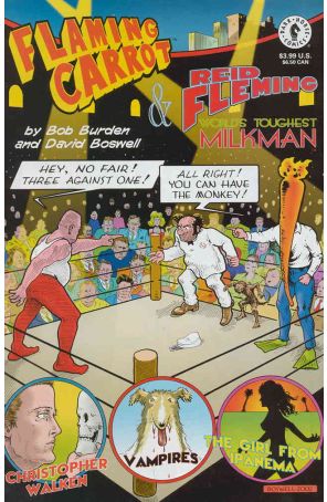 Flaming Carrot Comics 32 published by Dark Horse with cover art by David Boswell