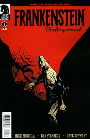 Frankenstein Underground 1 published by Dark Horse with cover art by Mike Mignola