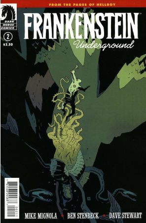 Frankenstein Underground 2 published by Dark Horse with cover art by Mike Mignola